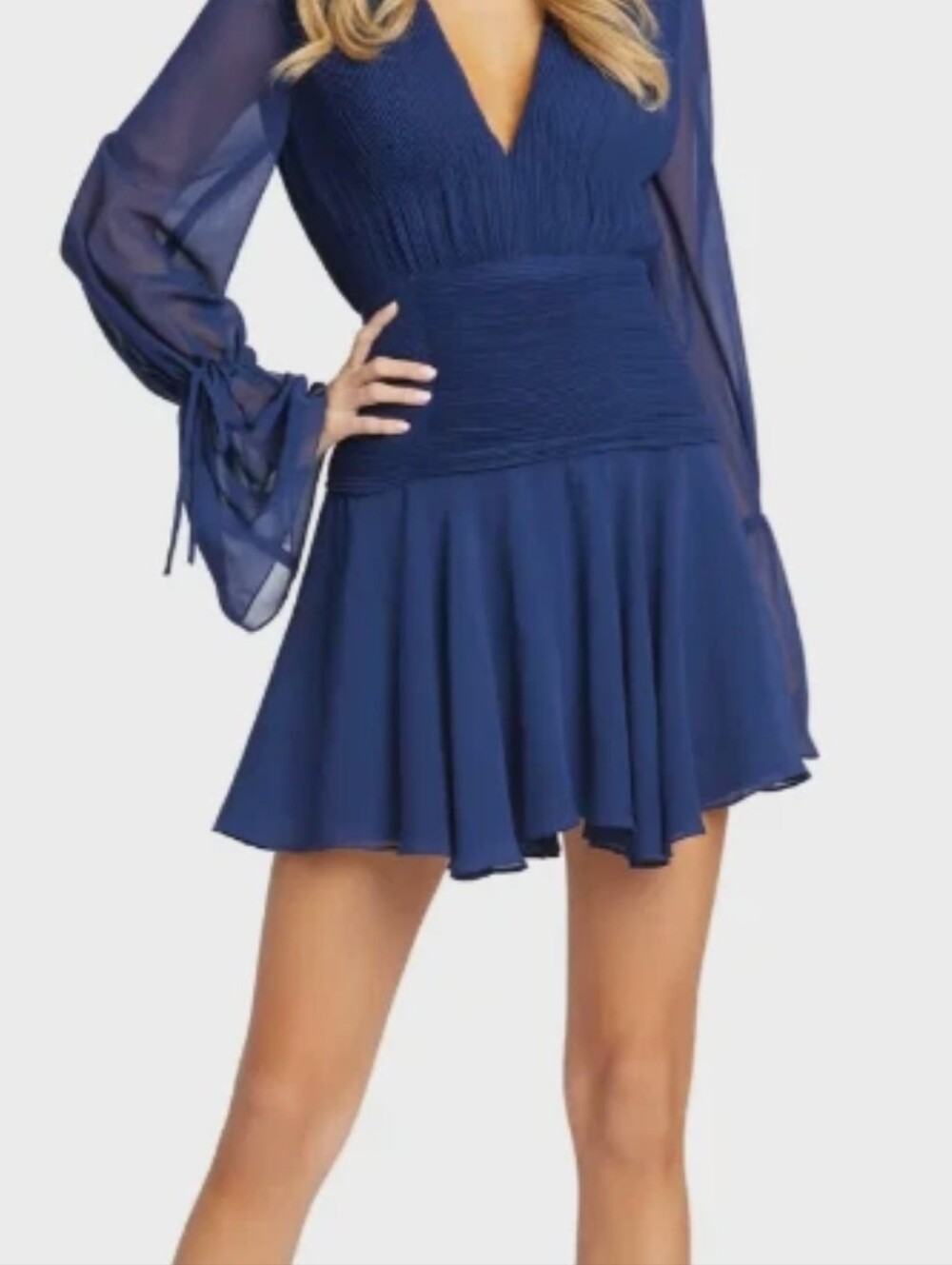 LEENA for MAC DUGGAL Chiffon Mini Dress